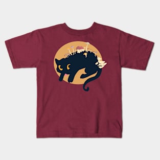 mushroom cat Kids T-Shirt